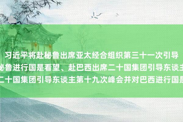 习近平将赴秘鲁出席亚太经合组织第三十一次引导东谈主非细腻会议并对秘鲁进行国是看望、赴巴西出席二十国集团引导东谈主第十九次峰会并对巴西进行国是看望