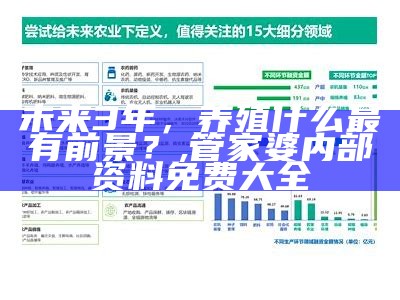 未来3年，养殖什么最有前景？, 管家婆内部资料免费大全