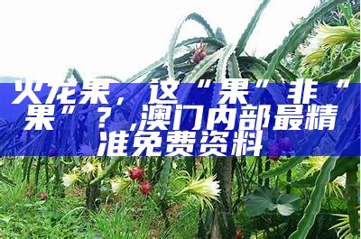 火龙果，这“果”非“果”？, 澳门内部最精准免费资料