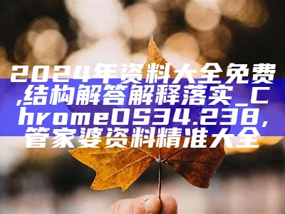 2024年资料大全免费,结构解答解释落实_ChromeOS34.238, 管家婆资料精准大全