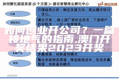 如何创业开公司？一篇接地气的指南, 澳门开奖结果2023开奖