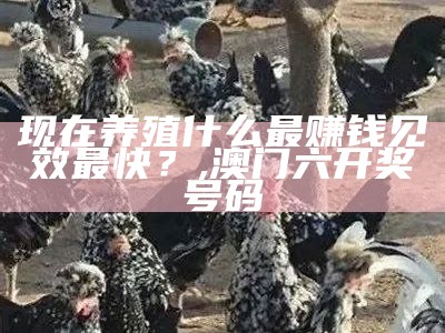 特种养殖：新时代的“钱”景大好项目, 澳门六开奖结果资料查询合