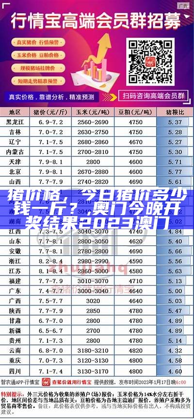 猪价格今日猪价格, 118.开奖一一澳门