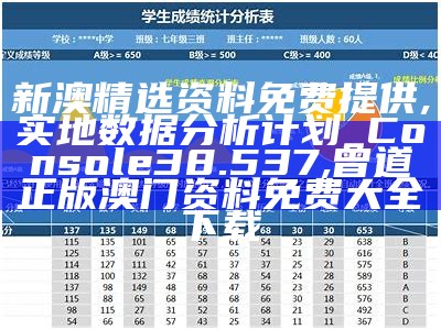 新澳精选资料免费提供,实地数据分析计划_Console38.537, 曾道正版澳门资料免费大全下载