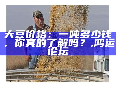 大豆价格：一吨多少钱，你真的了解吗？, 鸿运论坛