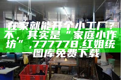 在家就能开个小工厂？不，其实是“家庭小作坊”, 管家婆天天免费资料大全