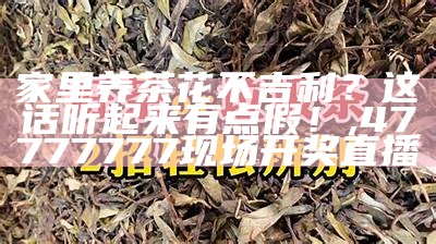 家里养茶花不吉利？这话听起来有点假！, 47777777现场开奖直播