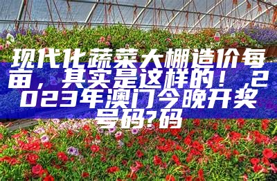 大棚蔬菜种植：选择高效品种，实现高效益, 澳门正版资料