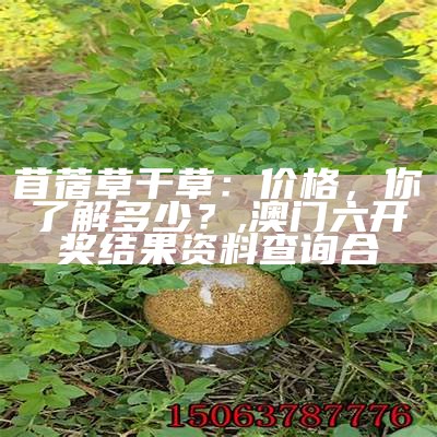 苜蓿草干草：价格，你了解多少？, 澳门六开奖结果资料查询合