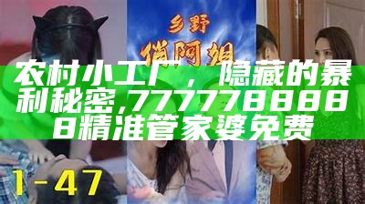 农村小工厂，隐藏的暴利秘密, 7777788888精准管家婆免费