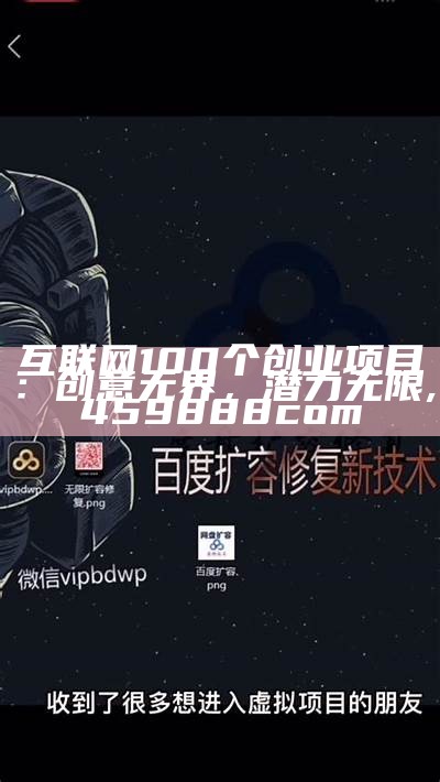 互联网100个创业项目：创意无界，潜力无限, 抓码王正版335526