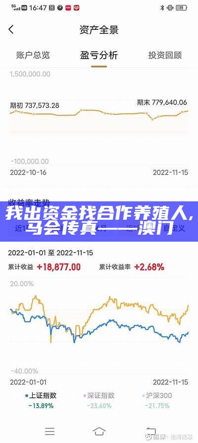 我出资金找合作养殖人, 马会传真——澳门